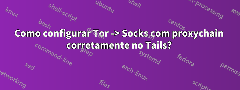 Como configurar Tor -> Socks com proxychain corretamente no Tails?