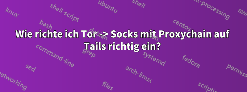 Wie richte ich Tor -> Socks mit Proxychain auf Tails richtig ein?