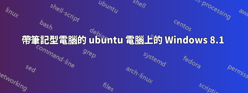 帶筆記型電腦的 ubuntu 電腦上的 Windows 8.1