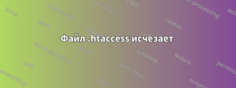 Файл .htaccess исчезает