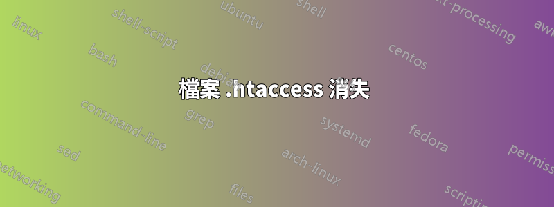 檔案 .htaccess 消失