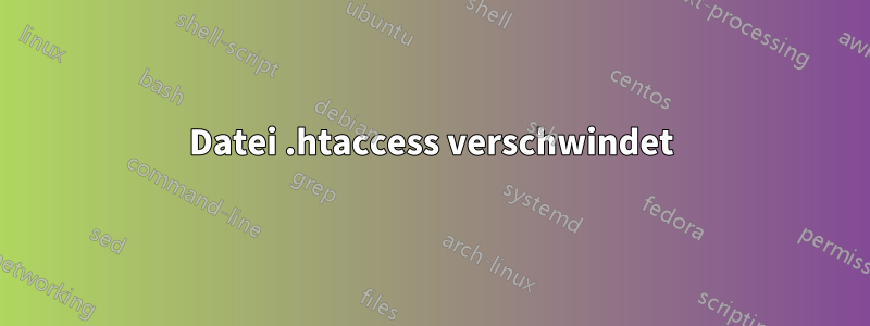 Datei .htaccess verschwindet
