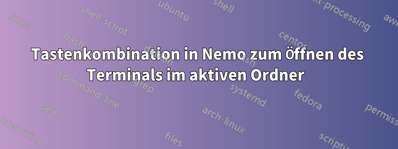 Tastenkombination in Nemo zum Öffnen des Terminals im aktiven Ordner 