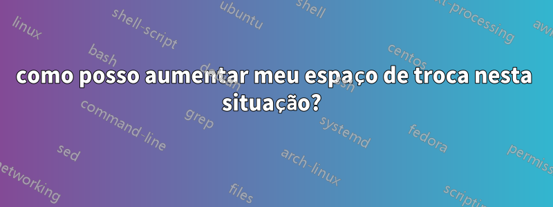 como posso aumentar meu espaço de troca nesta situação? 