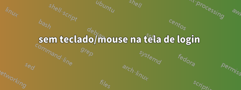 sem teclado/mouse na tela de login