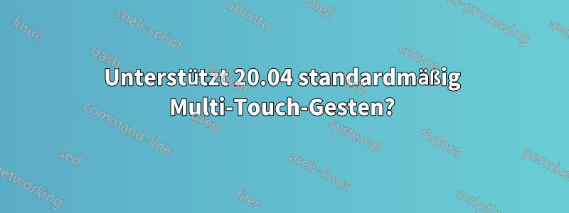 Unterstützt 20.04 standardmäßig Multi-Touch-Gesten?