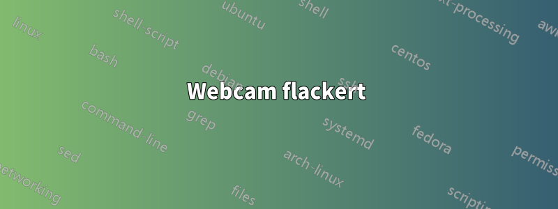 Webcam flackert