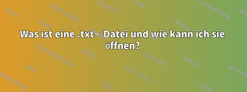 Was ist eine .txt~-Datei und wie kann ich sie öffnen?