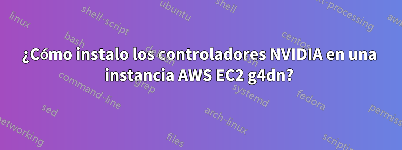 ¿Cómo instalo los controladores NVIDIA en una instancia AWS EC2 g4dn?