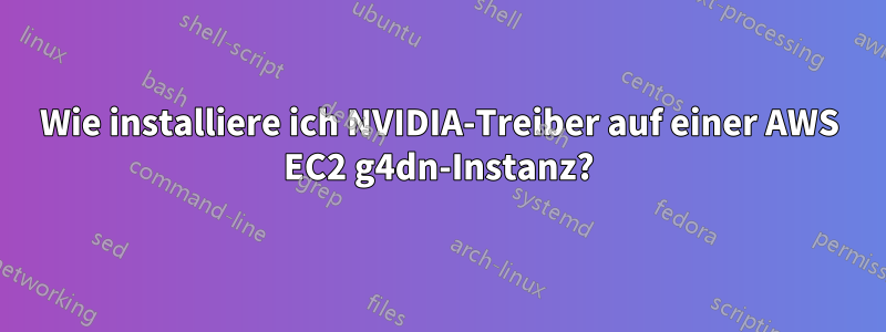 Wie installiere ich NVIDIA-Treiber auf einer AWS EC2 g4dn-Instanz?