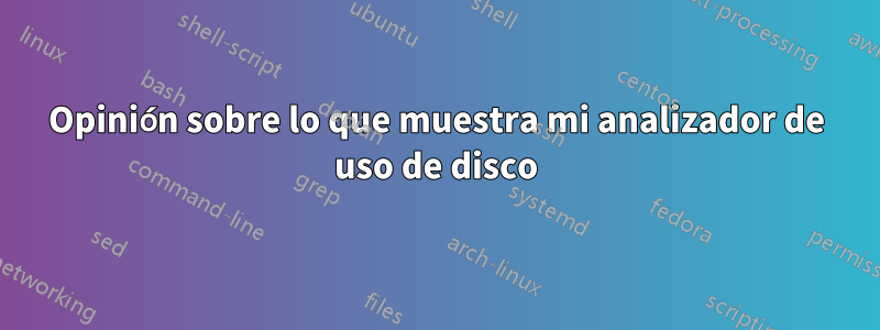 Opinión sobre lo que muestra mi analizador de uso de disco