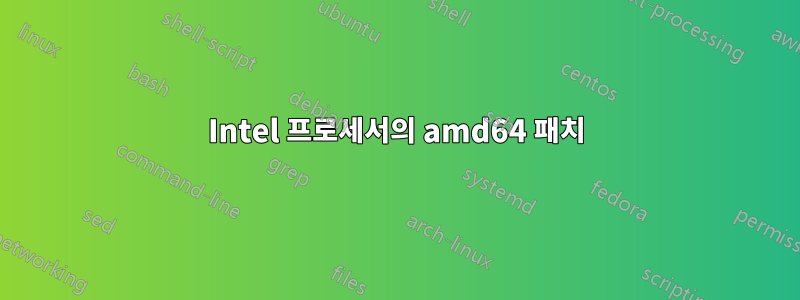 Intel 프로세서의 amd64 패치