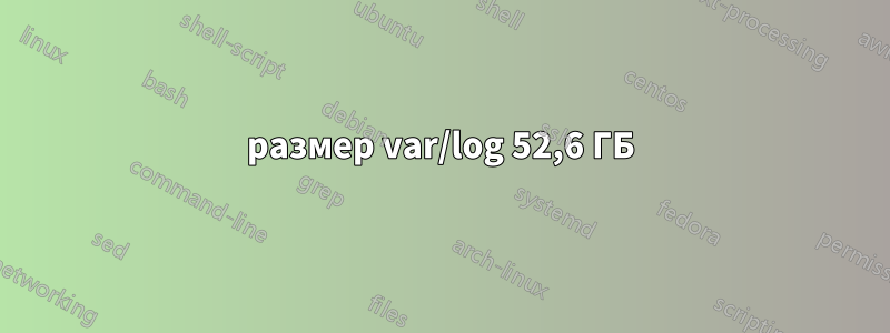 размер var/log 52,6 ГБ