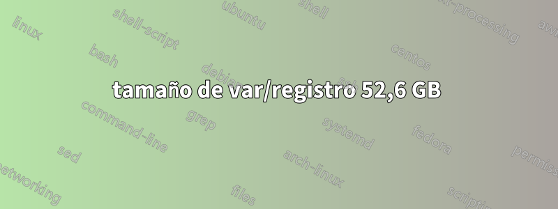 tamaño de var/registro 52,6 GB