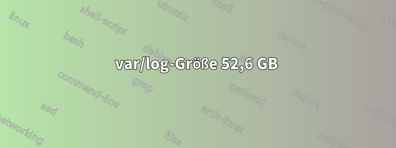 var/log-Größe 52,6 GB