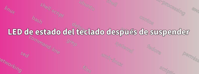 LED de estado del teclado después de suspender