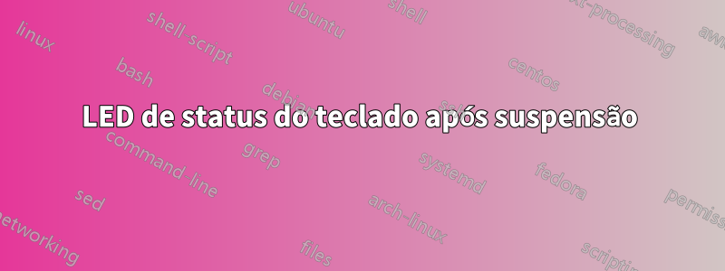 LED de status do teclado após suspensão