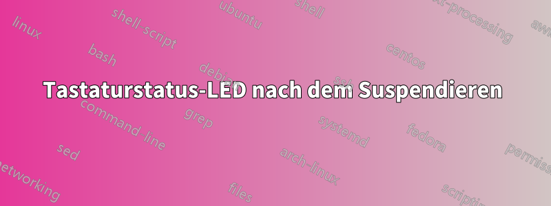 Tastaturstatus-LED nach dem Suspendieren