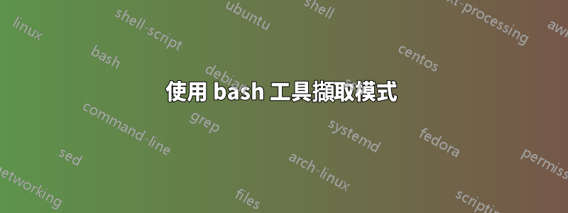 使用 bash 工具擷取模式