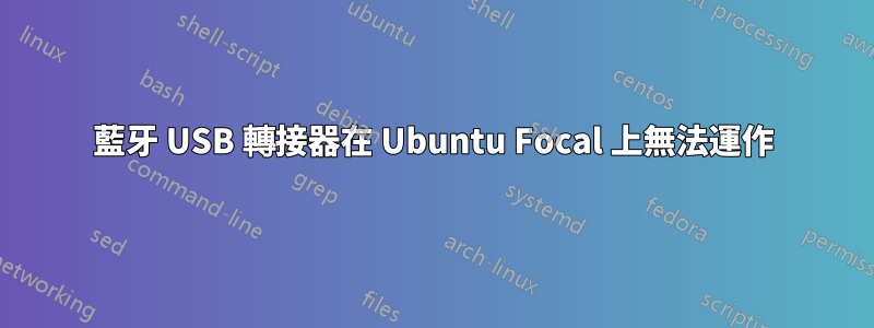 藍牙 USB 轉接器在 Ubuntu Focal 上無法運作