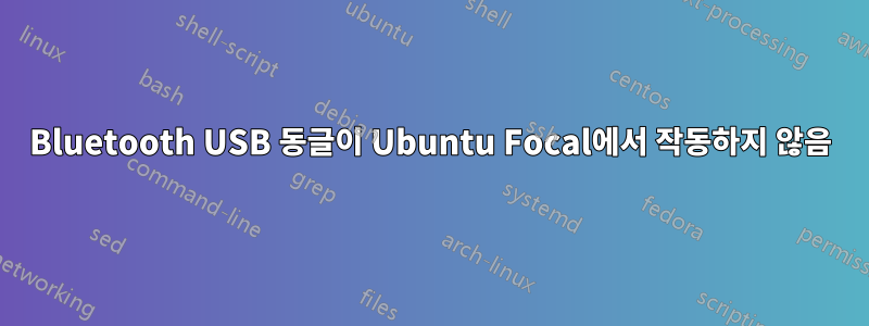 Bluetooth USB 동글이 Ubuntu Focal에서 작동하지 않음