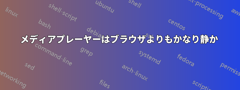 メディアプレーヤーはブラウザよりもかなり静か