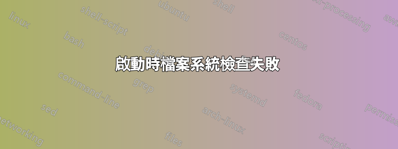 啟動時檔案系統檢查失敗