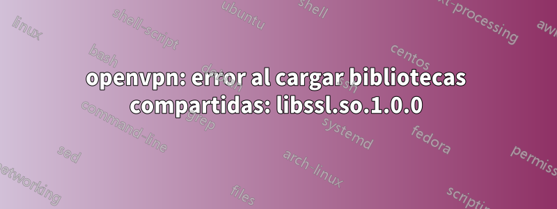 openvpn: error al cargar bibliotecas compartidas: libssl.so.1.0.0