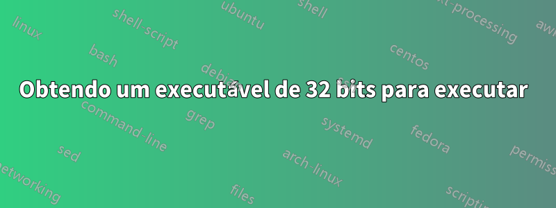 Obtendo um executável de 32 bits para executar 