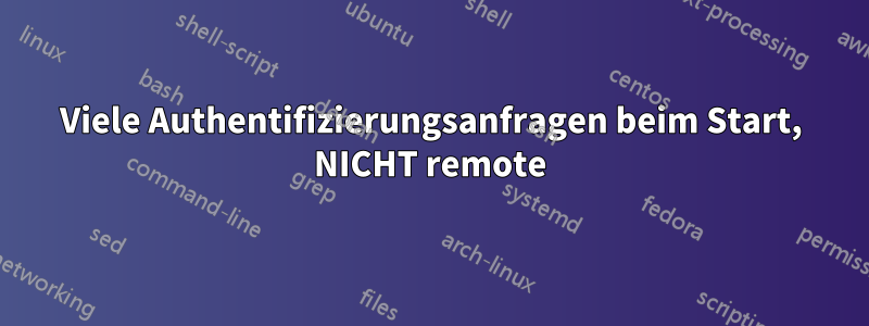 Viele Authentifizierungsanfragen beim Start, NICHT remote