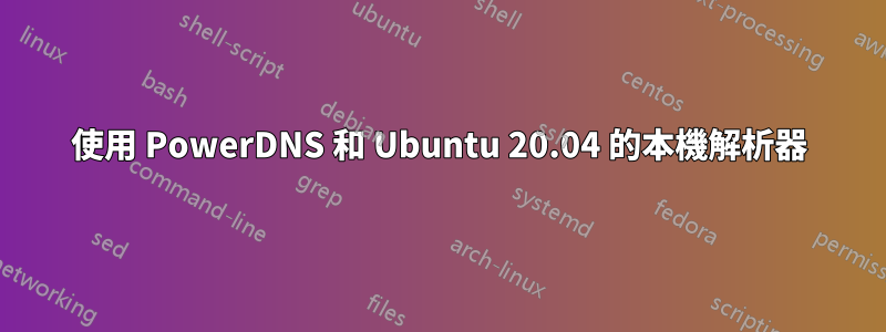 使用 PowerDNS 和 Ubuntu 20.04 的本機解析器