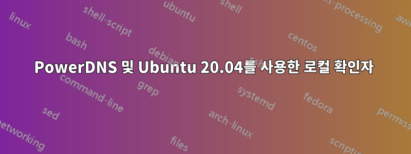 PowerDNS 및 Ubuntu 20.04를 사용한 로컬 확인자