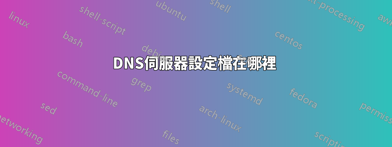 DNS伺服器設定檔在哪裡