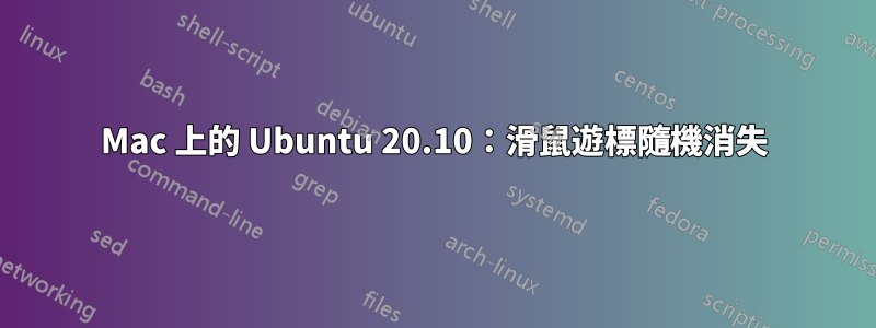 Mac 上的 Ubuntu 20.10：滑鼠遊標隨機消失