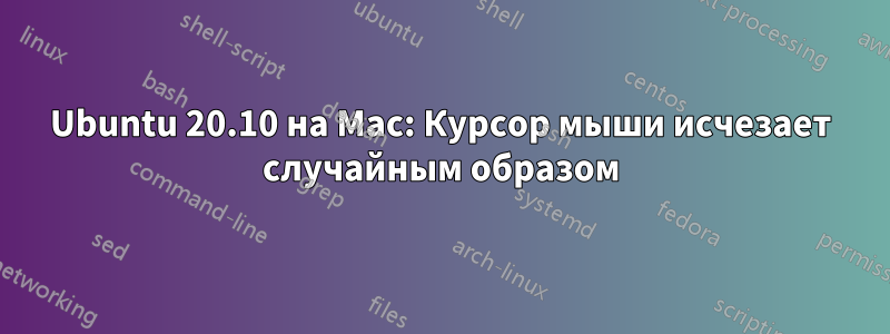 Ubuntu 20.10 на Mac: Курсор мыши исчезает случайным образом