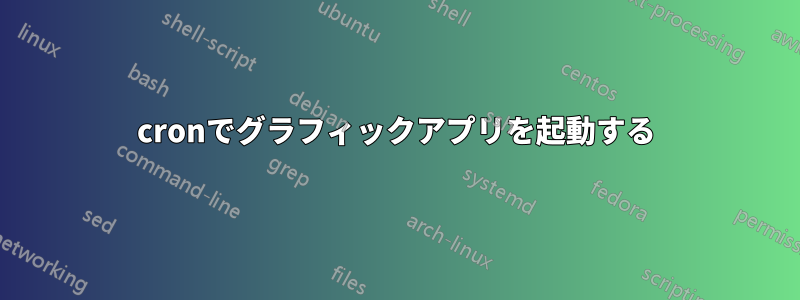 cronでグラフィックアプリを起動する