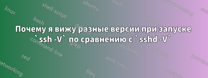 Почему я вижу разные версии при запуске `ssh -V` по сравнению с `sshd -V`