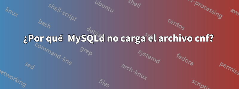 ¿Por qué MySQLd no carga el archivo cnf?