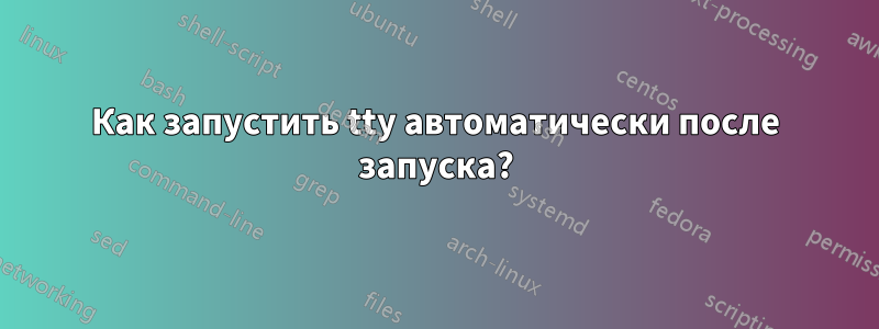 Как запустить tty автоматически после запуска?