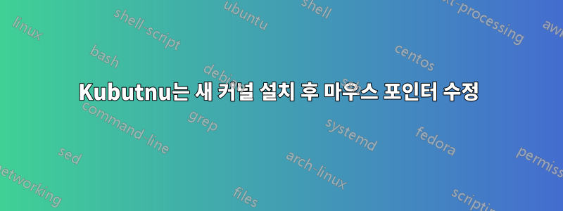 Kubutnu는 새 커널 설치 후 마우스 포인터 수정