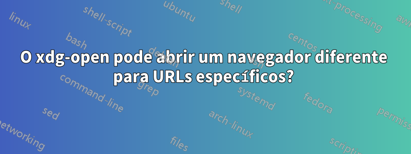 O xdg-open pode abrir um navegador diferente para URLs específicos?