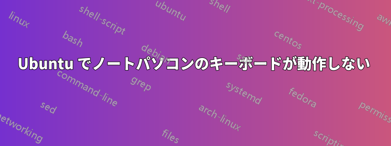 Ubuntu でノートパソコンのキーボードが動作しない