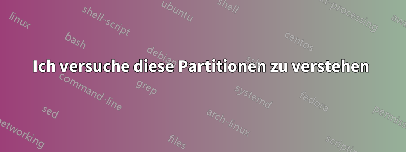 Ich versuche diese Partitionen zu verstehen