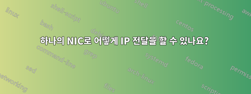 하나의 NIC로 어떻게 IP 전달을 할 수 있나요?