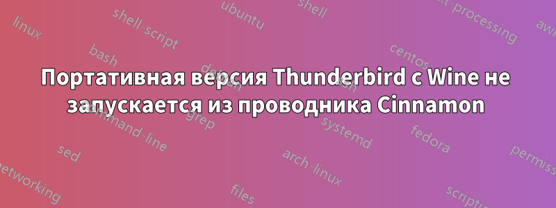 Портативная версия Thunderbird с Wine не запускается из проводника Cinnamon