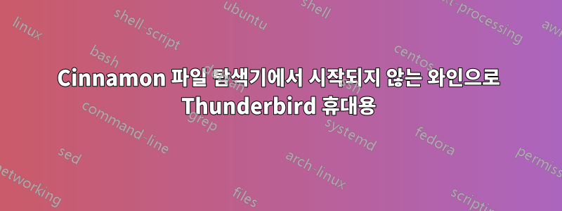 Cinnamon 파일 탐색기에서 시작되지 않는 와인으로 Thunderbird 휴대용