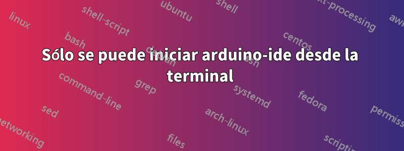 Sólo se puede iniciar arduino-ide desde la terminal