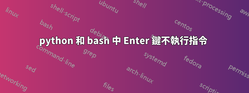 python 和 bash 中 Enter 鍵不執行指令