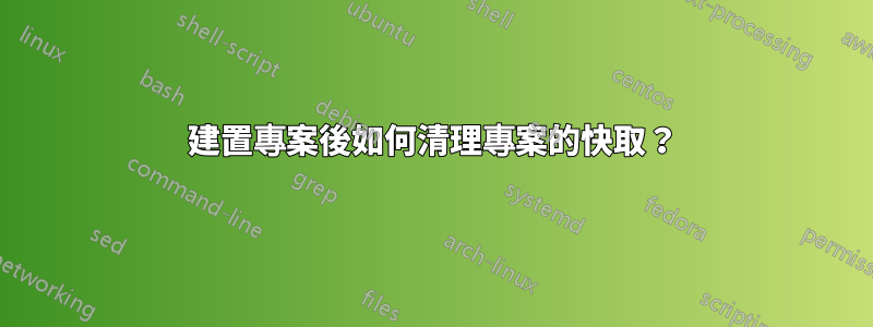 建置專案後如何清理專案的快取？