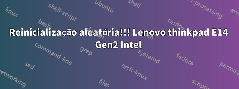 Reinicialização aleatória!!! Lenovo thinkpad E14 Gen2 Intel